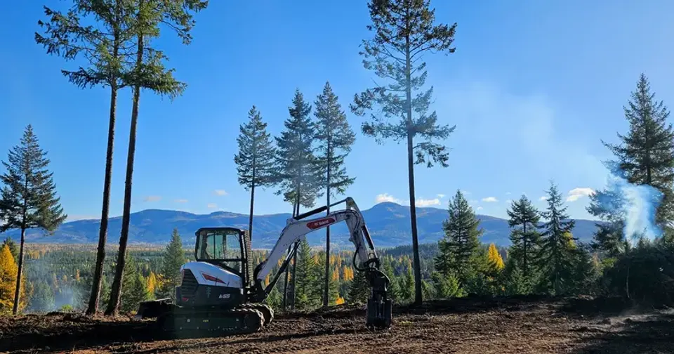 Ridge panorama after a Timber Valley land clearing job